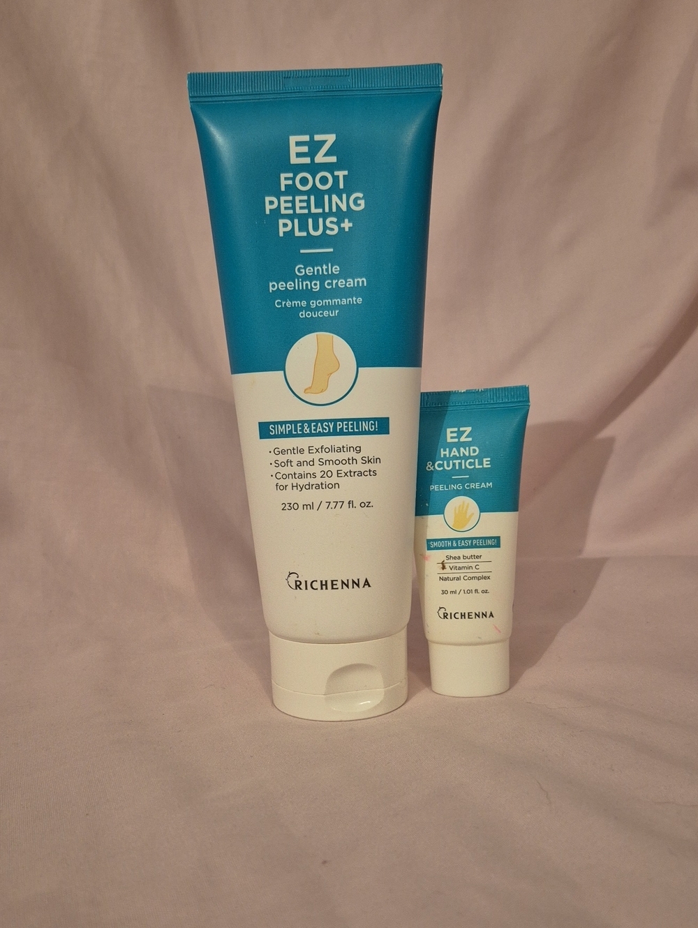 EZ Foot Peeling Plus+ Gentle Peeling Cream -EZHand Cuticle Peelung Cream. Sealed